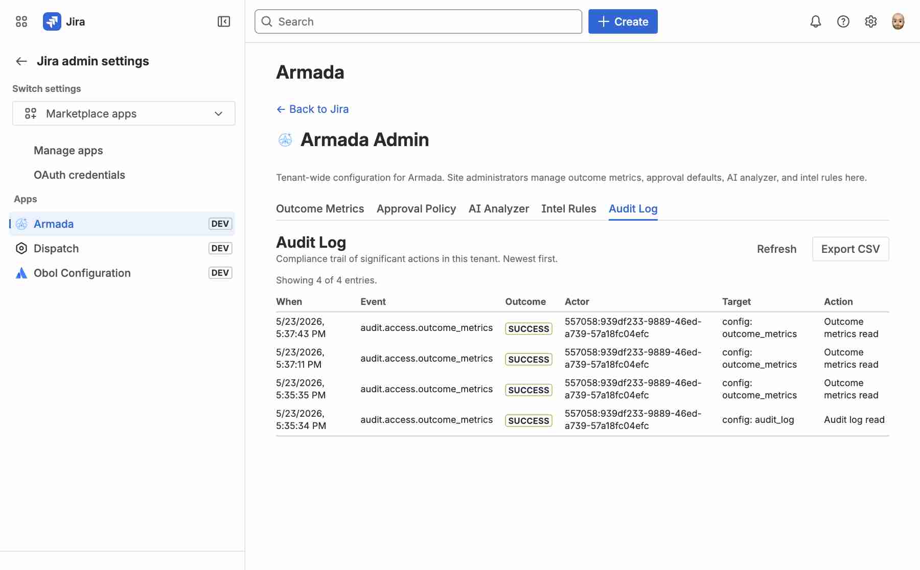 Audit Log